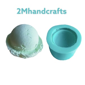 Realistic Ice Cream Scoop Silicone Mold| Food Shape Soap Mold | Ice Cream Shape Wax Candle Mold| Not Food Grade