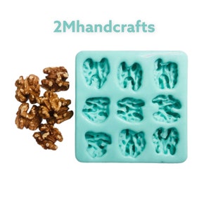 9pc Walnuts Shape Silicone Mold | Realistic Food Shape For  Soap Embeds | Candle Embeds | Wax Melts Silicone Mold| Not Food Grade