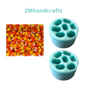 2 Mold Combo 7pc Candy Corn Silicone Mold. Realistic Food Shape Mold, Wax Embed Mold| Soap Mold | Resin Castings| Not Food Grade