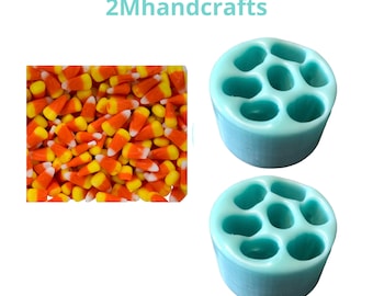 Clearance- 2 Mold Combo Candy Corn Silicone Mold Combo, Realistic Food Shape, Wax Embeds, Resin Casting (Not Food Grade)