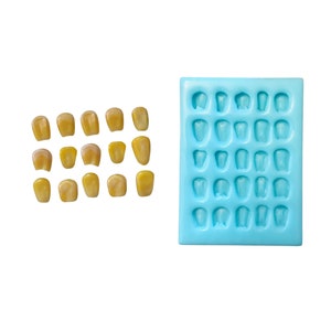 Corn Kernels Shape Silicone Mold| Food Shape Silicone Mold| Soap| Candle | Mold for Wax| Mold for Resin| Not Food Grade