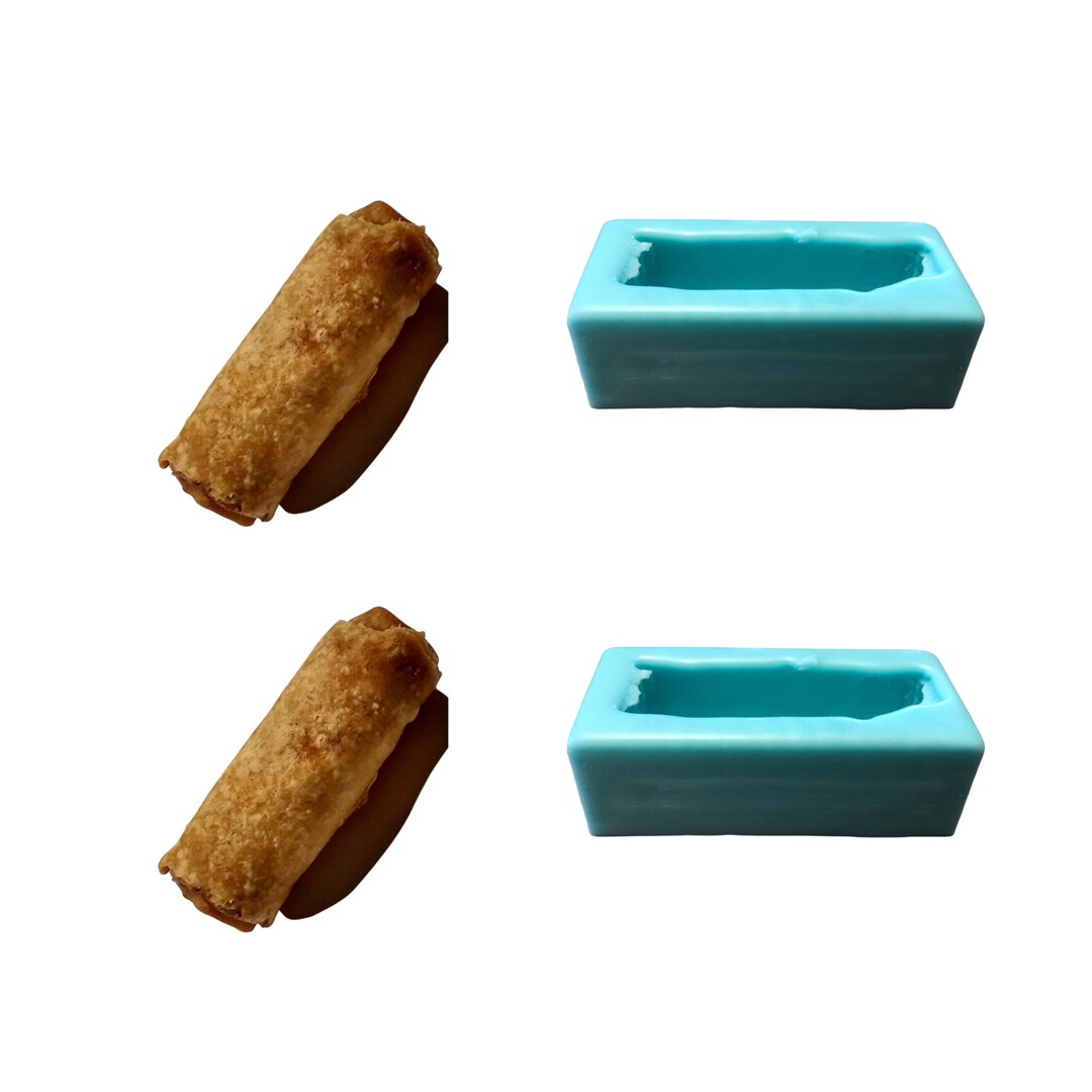 2 Mold Combo Deal of 1pc Egg Roll Silicone Mold Asian Cuisine Mold Soap Candle Mold for Wax Mold