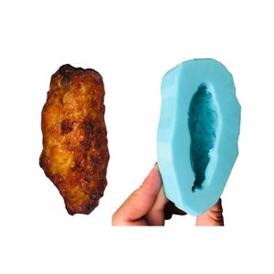 1pc Chicken Wing  Silicone Mold| Wingette Flat Mid Section Realistic Food Shaped Mold| Candle| Soap | Embeds| Resin| Not Food Grade