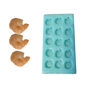 15pc Mini Cooked Shrimp Silicone Mold. No Head with Tail OFF |For Candle| Soap Embeds Mold. Mold for Wax, & Resin.| Not Food Grade