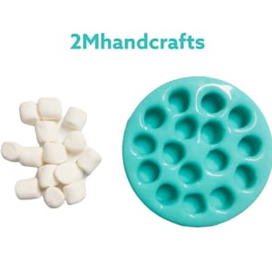 Mini Marshmallow Silicone Mold- Realistic Marshmallow Mold| Candle| Soap Embeds| Resin.| Not Food Grade