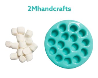 Mini Marshmallow Silicone Mold- Realistic Marshmallow Mold| Candle| Soap Embeds| Resin.| Not Food Grade