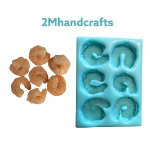 Cooked Shrimp Silicone Mold. No Head with Tail OFF |For Candle| Soap Embeds Mold. Mold for Wax, & Resin| Not Food Grade