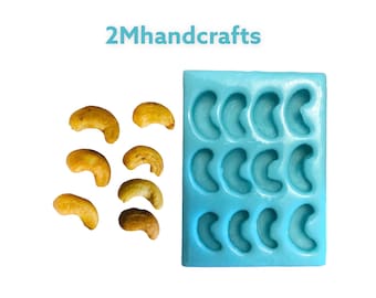 Clearance- Realistic Cashew Halves Silicone Mold | Candle, Soap, Resin (Not Food Grade)