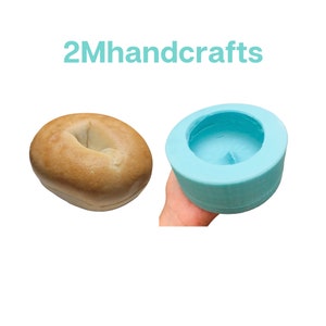 Classic Bagel Silicone Mold| Realistic Breakfast Shape Silicone Mold| Soap| Candle | Mold for Wax| Mold for Resin| Not Food Grade