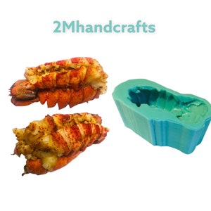 1pc Realistic Cooked Lobster Tail Silicone Mold| Food Shape Silicone Mold| Soap| Candle | Mold for Wax| Mold for Resin| Not Food Grade