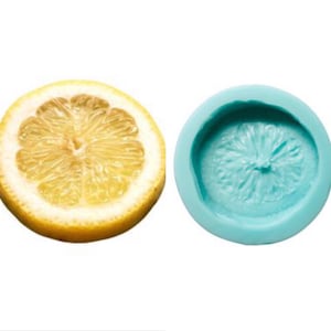 2pc Lemon Slice Citrus Silicone Mold. Embeds for Wax | Soap | Polymer Clay | Resin| Not Food Grade