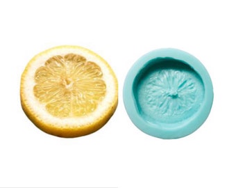 Clearance- 2pc Lemon Slice Silicone Mold | Wax, Soap, Resin Embeds (Not Food Grade)