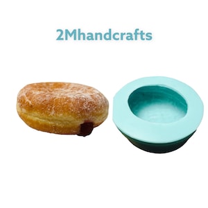 Jelly Filled Donut Mold| Realistic Dessert Shape Silicone Mold| Soap| Candle | Mold for Wax| Mold for Resin| Not Food Grade