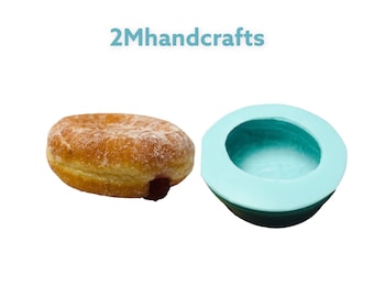 Jelly Filled Donut Mold| Realistic Dessert Shape Silicone Mold| Soap| Candle | Mold for Wax| Mold for Resin| Not Food Grade