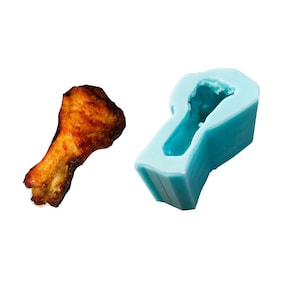 1pc Chicken Wing Silicone Mold| Drumette Section Realistic Food Shape| For Candle| Wax| Soap | Embeds| Resin. Not Food Grade