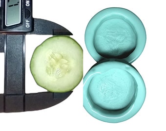 2pc Cucumber Slice Silicone Mold. Embeds for Wax | Soap | Polymer Clay | Resin| Not Food Grade