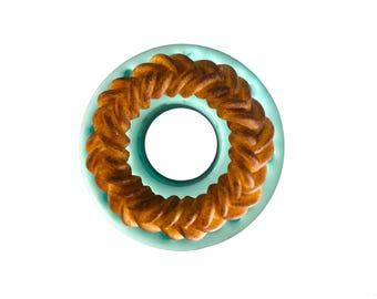 Extra Large 8" Braided Pie Topper| Pie Shaped Mold for Soap| Wax| Resin| 3D