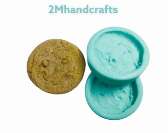 2pc Realistic Chocolate Chip Cookie| Dessert Shape Silicone Mold| Soap| Candle | Mold for Wax| Mold for Resin| Not Food Grade