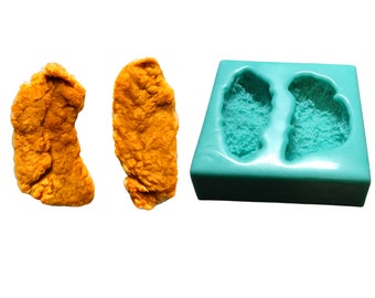Chicken Tenders Silicone Mold | Wax Embeds, Soap, Resin, Polymer Clay (Not Food Grade)