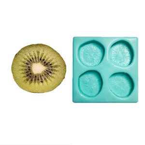 Kiwi slices Shape Silicone Mold | Realistic Food Shape Mold| Soap Embeds Mold| Candle Embeds Mold| Wax Melts Silicone Mold| Not Food Grade