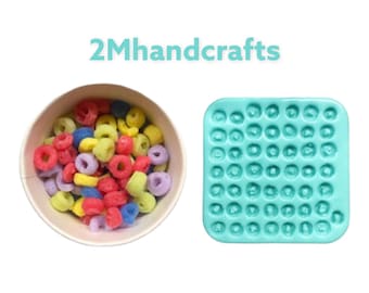 Fruity Rings Cereal Shapes Silicone Mold | Resin, Wax, Soap Embeds (Not Food Grade)