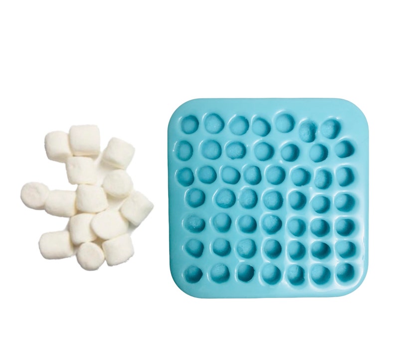Mini Marshmallow Silicone Mold- Realistic Marshmallow Mold| Dessert Candle Mold |Soap Embeds Mold| Resin Mold| Not Food Grade Firmer Teal