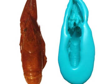 Realistic Crawfish Silicone Mold | Seafood Shape for Wax, Resin, Soap. Not Food Grade