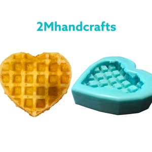 Realistic Heart Waffle Mold| Dessert Shape Silicone Mold| Soap| Candle | Mold for Wax| Mold for Resin| Not Food Grade