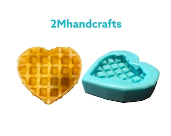 Clearance- Heart Waffle Silicone Mold | Candle, Soap, Resin (Not Food Grade)
