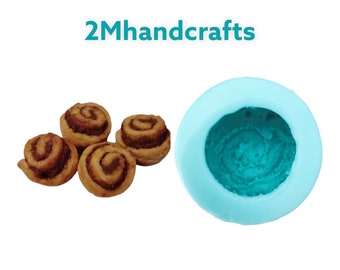Clearance- Cinnamon Roll Silicone Mold – Resin, Wax, Soap Making (Not Food Grade, 1.9" Diameter)