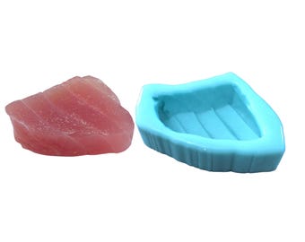 Slice of Tuna Sashimi | Sushi Seafood Shape Silicone Mold| Soap| Wax| Candle | Resin| Not Food Grade