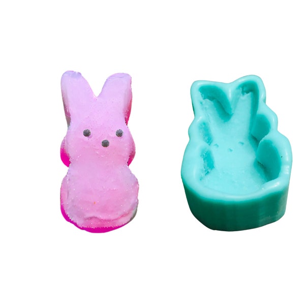 1pc Easter Bunny Marshmallow Silicone Mold| Food Shape Soap Mold | Cake Shape Wax Candle Mold| Not Food Grade