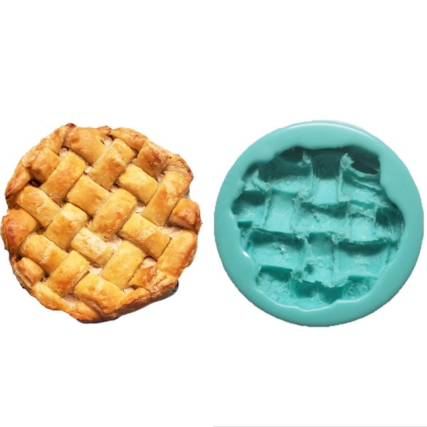 5 Inch Lattice Pie Crust Topper| Pie Crust Shape Silicone Mold| Soap| Candle | Mold for Wax| Mold for Resin| Not Food Grade