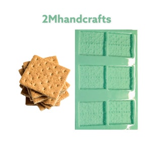 Realistic Graham Cracker MEGA Silicone Mold | Food Shaped Soap| S’mores Cracker Mold| Wax Melts| Candle| Resin| Not Food Grade