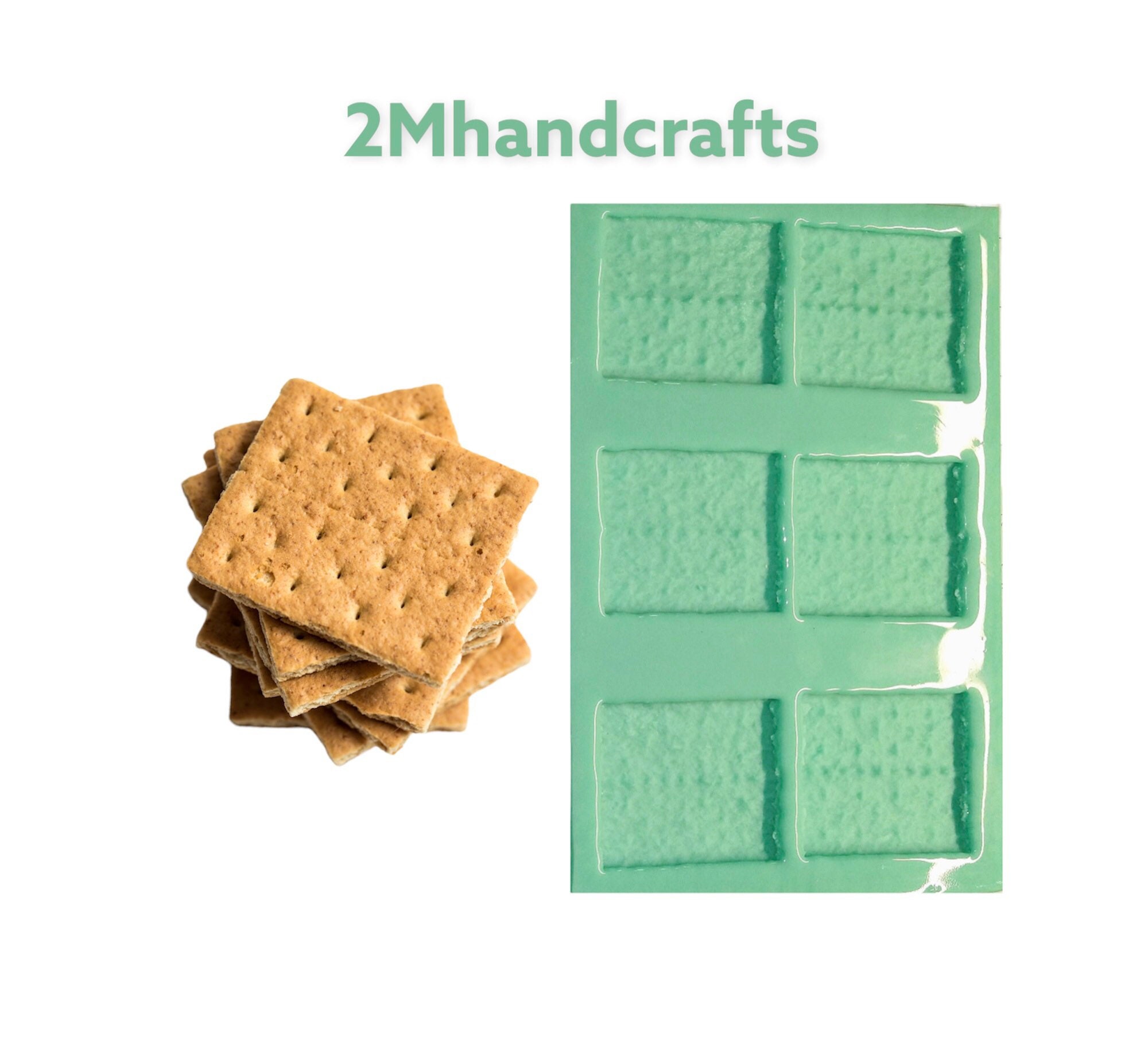 6pc Realistic Graham Cracker MEGA Silicone Mold Food Shaped Etsy