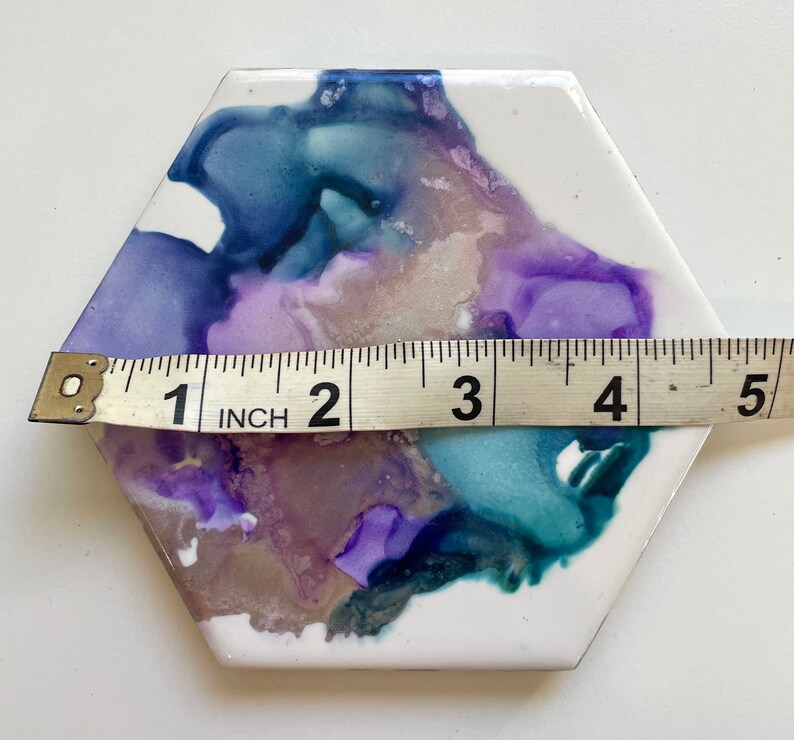 Alcohol Ink Coasters Drink Coasters| Hexagon Coasters Wedding Gift Mothers Day Ceramic Coasters Unique Gift Handcrafted Coasters