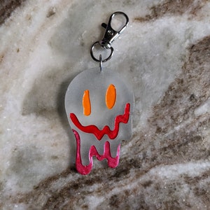 Glow in the Dark Happy Face Keychain