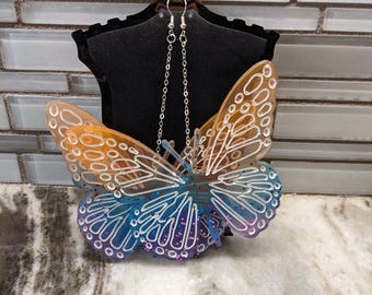 Colorful Resin Butterfly Earrings