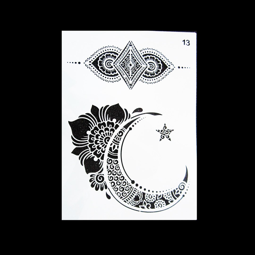  A4 Schablone Mond Ornament DIY Malerei Handwerk Projekte - Etsy.de Bildidee 