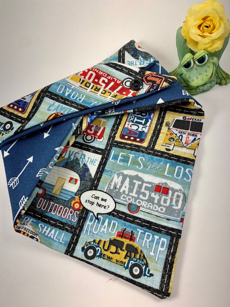 Road Trippin Snap on dog bandana