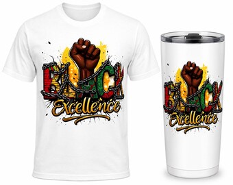 Black Excellence PNG | African American Pride Digital Download | Black History Month Sublimation Design | DTF Transfer PNG | T-Shirt