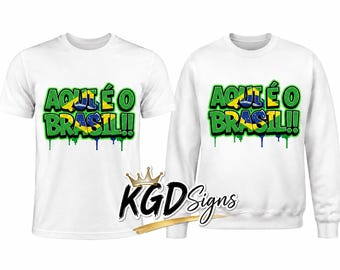 AQUI É O BRASIL  | Brazil Graffiti Sublimation Design | Brazilian Flag PNG | Brazil Fan Shirt Design | Instant Digital Download |