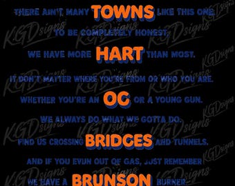 New York City Basketball Typography PNG | Knicks-Inspired Fan Design | Transparent Digital Download | T-Shirt & Sublimation Transfer
