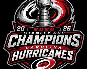 Carolina Hurricanes 2026 Stanley Cup Champions PNG | Hurricanes Championship Logo | Hockey Fan Digital Download | Sports PNG for Shirts