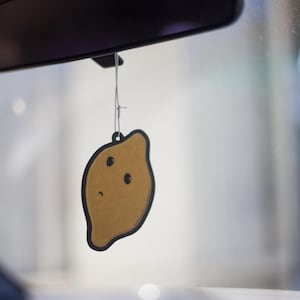 Cartoon Sad Lemon Air Freshener, Funny Gift, Car Accessory, Gift for Car Friends, Lemon Scent