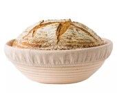 10 quot Round Banneton Proofing Basket whit Liner, Hand Made, Sourdough Proofing Basket for Artisanal Bread. Fast Shipping