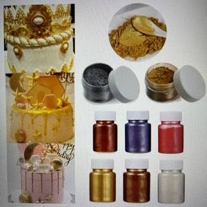 Decorating Powder 15g, Edible Flash Glitter Cake Decoration Powder Cake Macaron Chocolate Dust Pearl Baking Color Dust Cake Decorating Tool