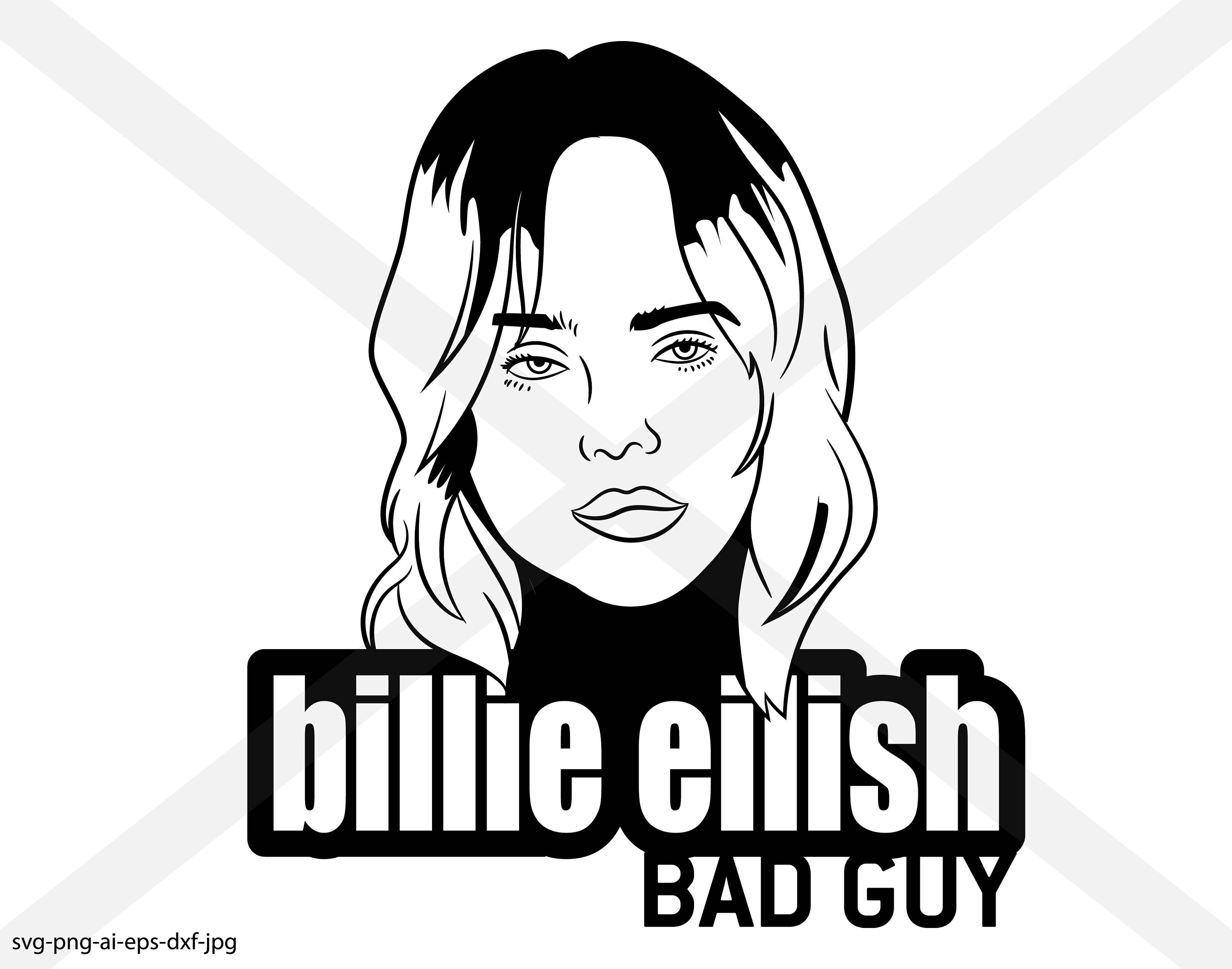 billie-eilish-stencil-png-in-silhouette-stencil-pop-art-sexiz-pix