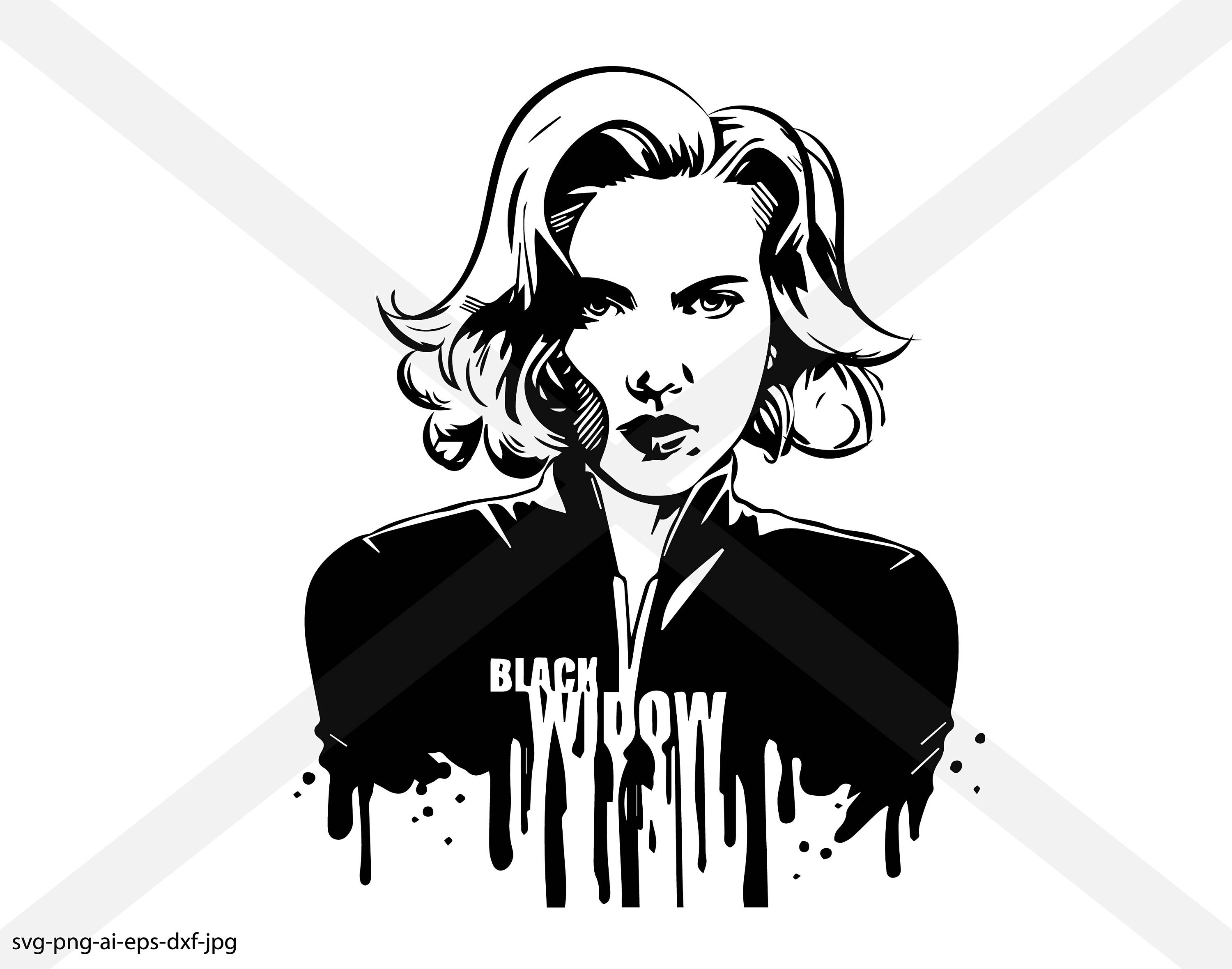 Download Black Widow Avengers Silhouette Instant Download Svg Png Eps Dxf Ai Jpg
