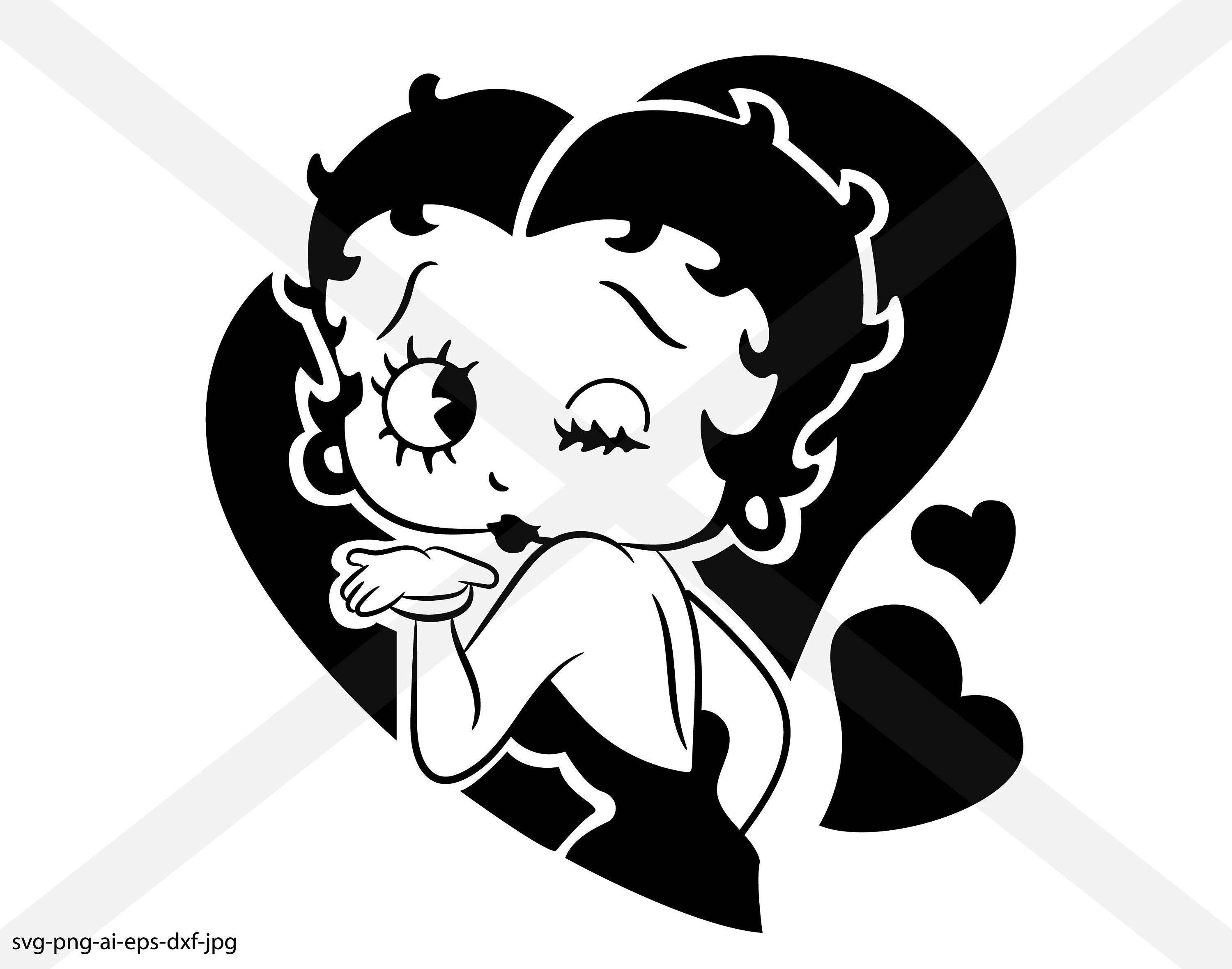 Betty Boop SVG vector INSTANT DOWNLOAD | Etsy